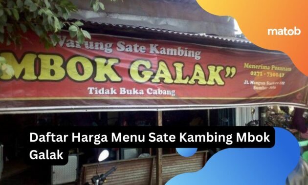 Daftar Harga Menu Sate Kambing Mbok Galak 13 Daftar Harga Menu Sate Kambing Mbok Galak