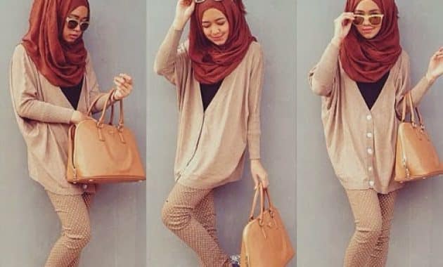 10 Gambar Baju Coklat Muda Cocok Dengan Kerudung Warna Apa