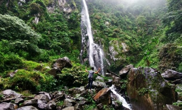 10 Foto Curug Benowo Semarang, Rute Alamat Lokasi Letak Wisata Alam di Lereng Gunung Ungaran