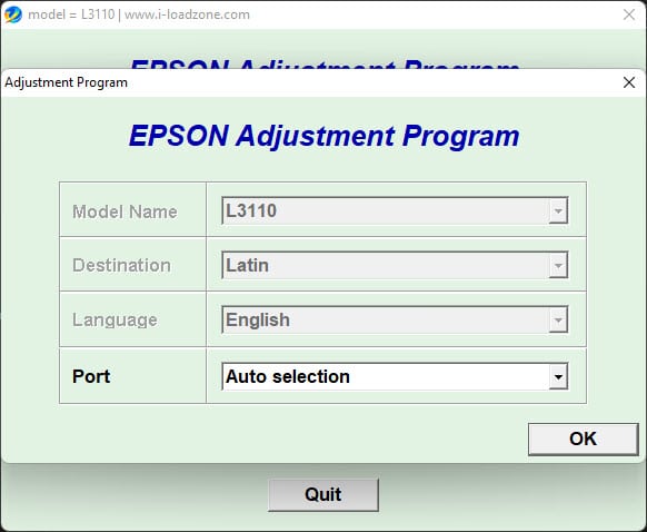 Download Resetter Epson L3110 L1110 L5190