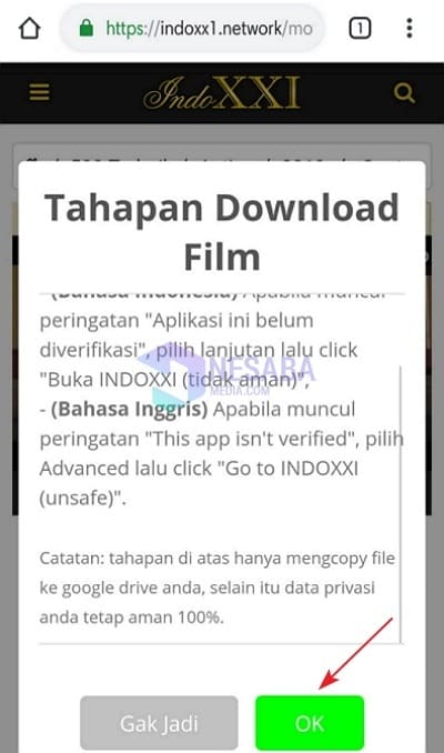 Stages of How to Download Movies in IndoXXI