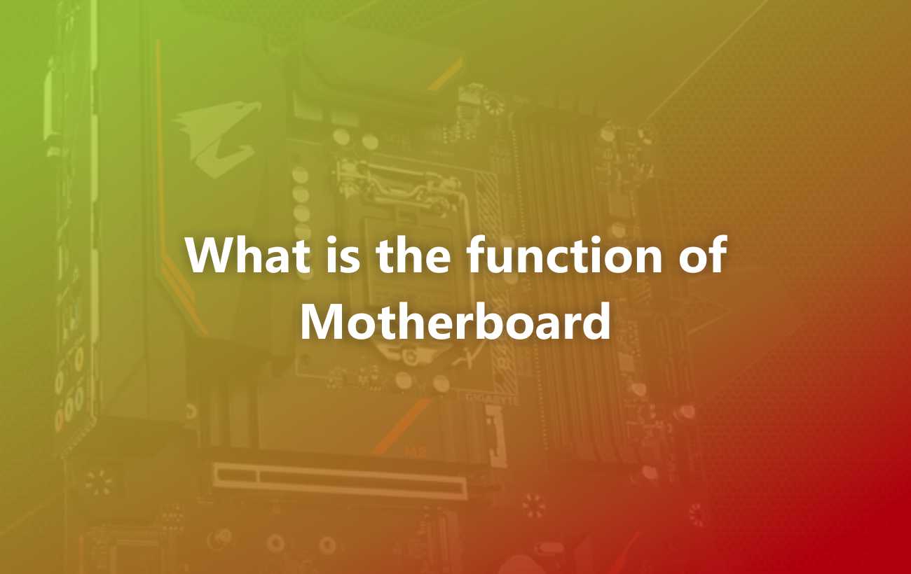 What is the function of the motherboard