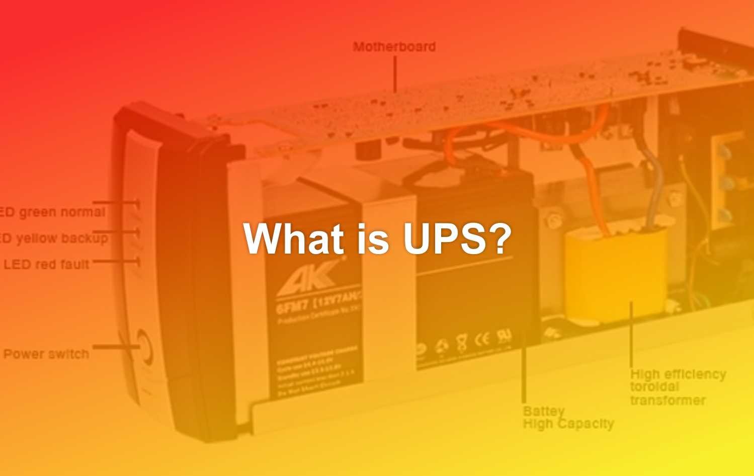 understanding of UPS, UPS Functions and How UPS Works