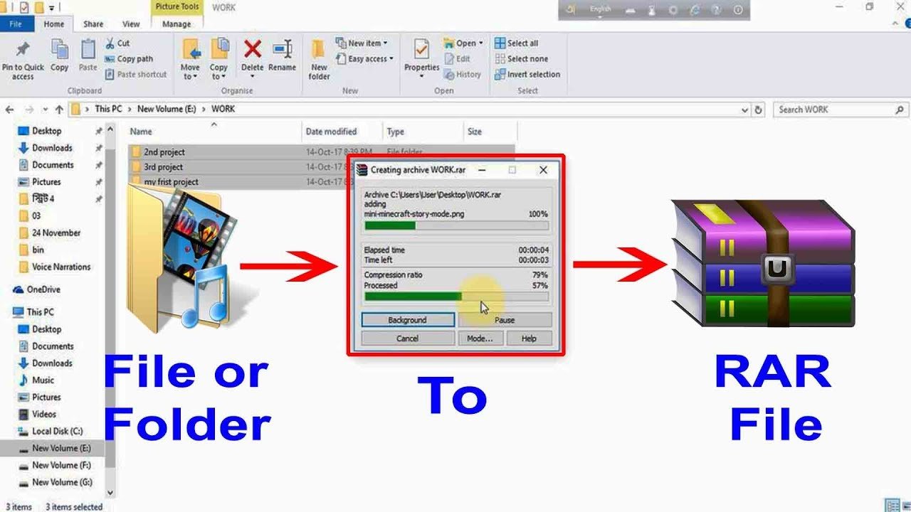 convert winrar to winzip