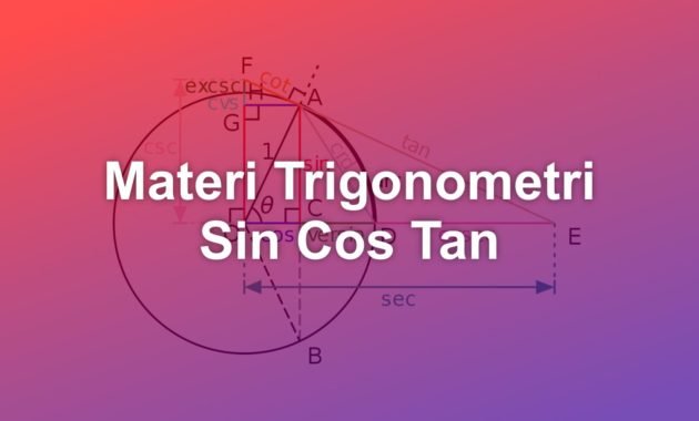 Materi Trigonometri 6 Materi Trigonometri Sin Cos Tan