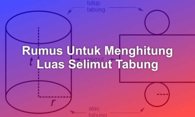 Rumus Untuk Menghitung Luas Selimut Tabung 1 Rumus Untuk Menghitung Luas Selimut Tabung