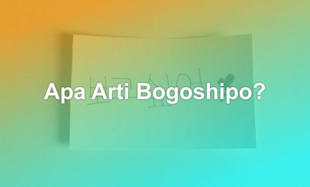 Apa arti bogoshipo? 1 Apa arti bogoshipo?