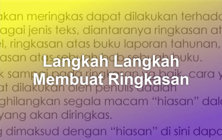 Langkah Langkah Membuat Ringkasan - Matob