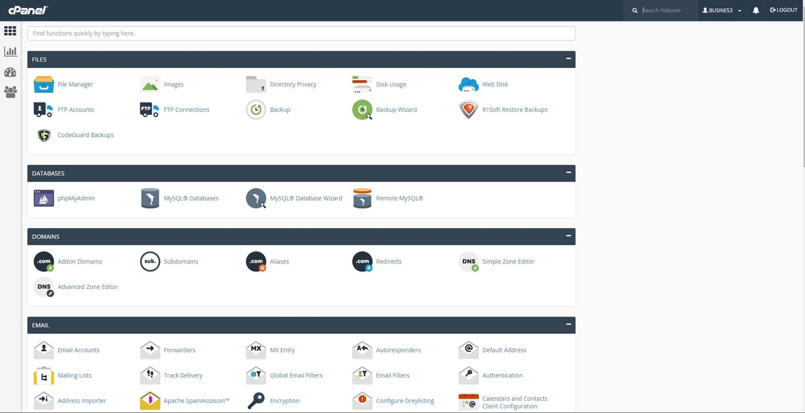 Cpanel Dashboard