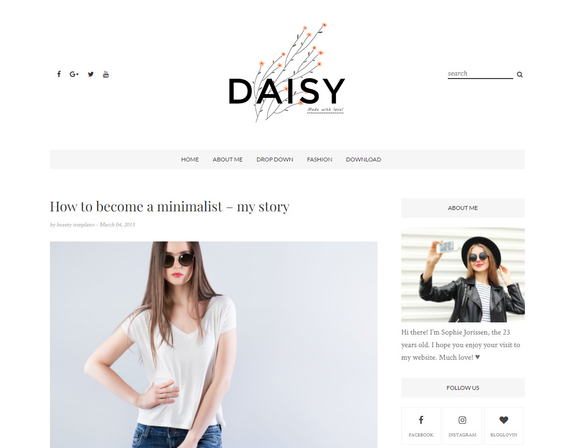 Daisy Blogger Templates