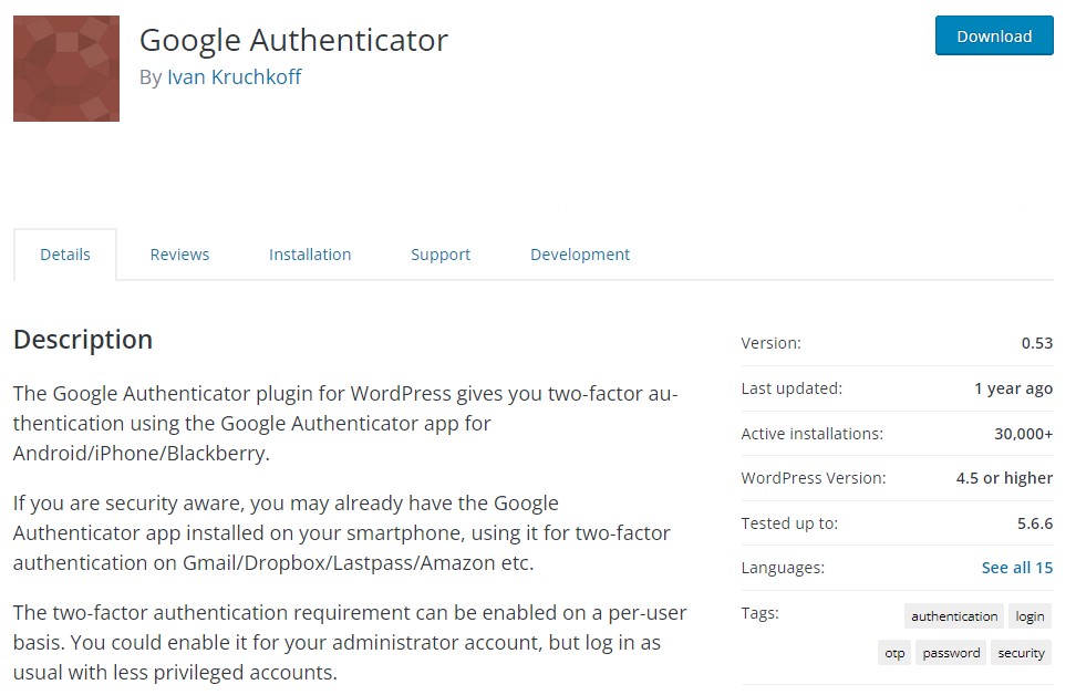 Google Authenticator Plugin