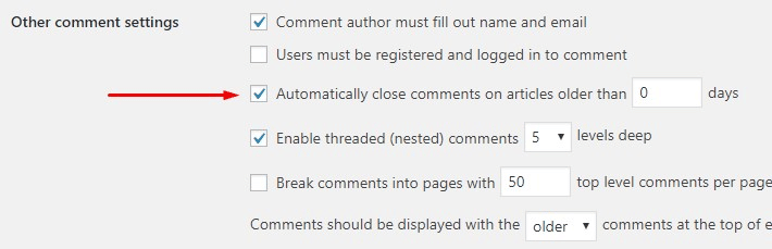 Disable Comments for All Posts