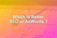 Which is Better, SEO or AdWords ?