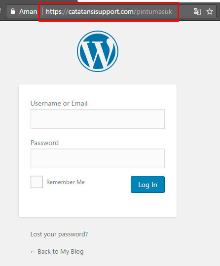 mengganti URL login WordPress