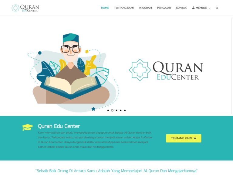 jasa pembuatan website perusahaan quran edu center
