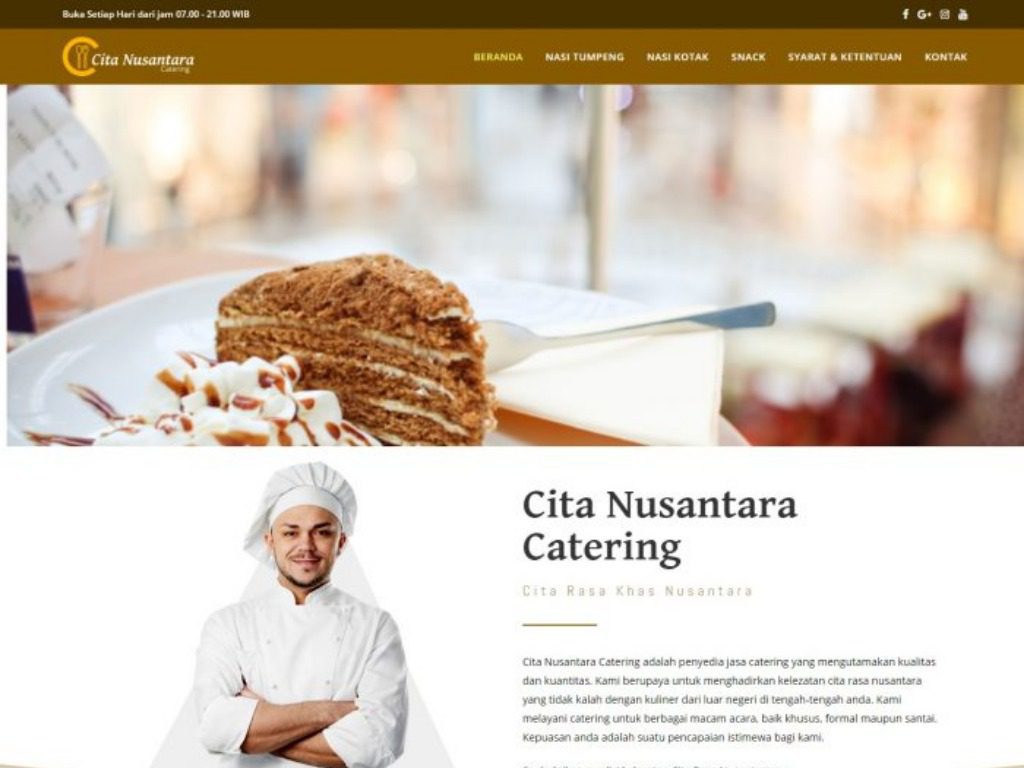 jasa pembuatan website perusahaan cita nusantara catering
